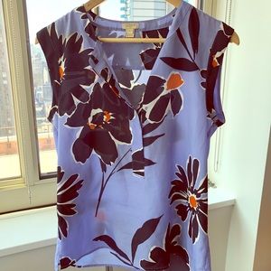 Floral print sleeveless J Crew blouse size 4